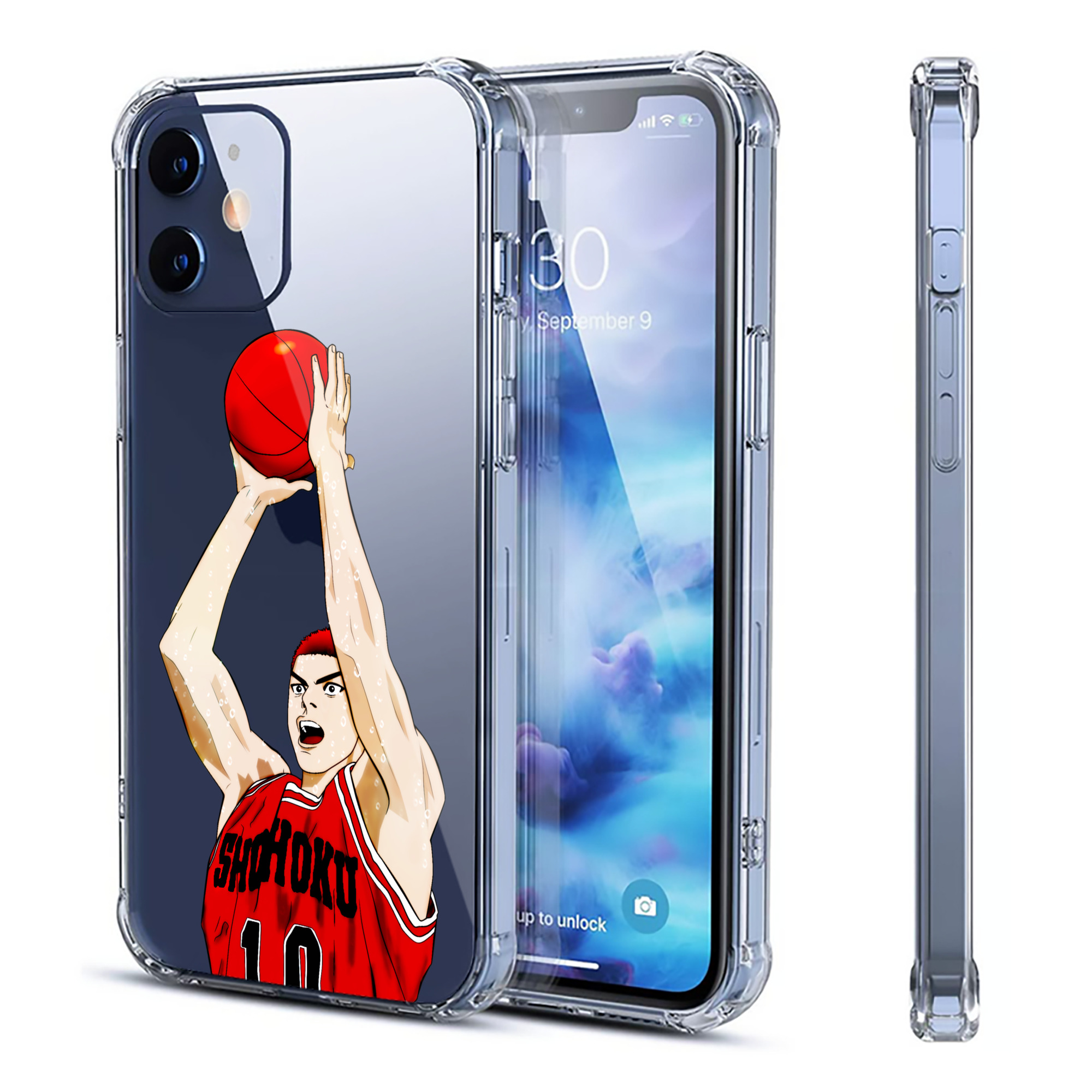 （画像用） SLAM DUNK／スラムダンク 【iPhone 12シリーズ対応】透明スマホケース（クリアソフトケース）